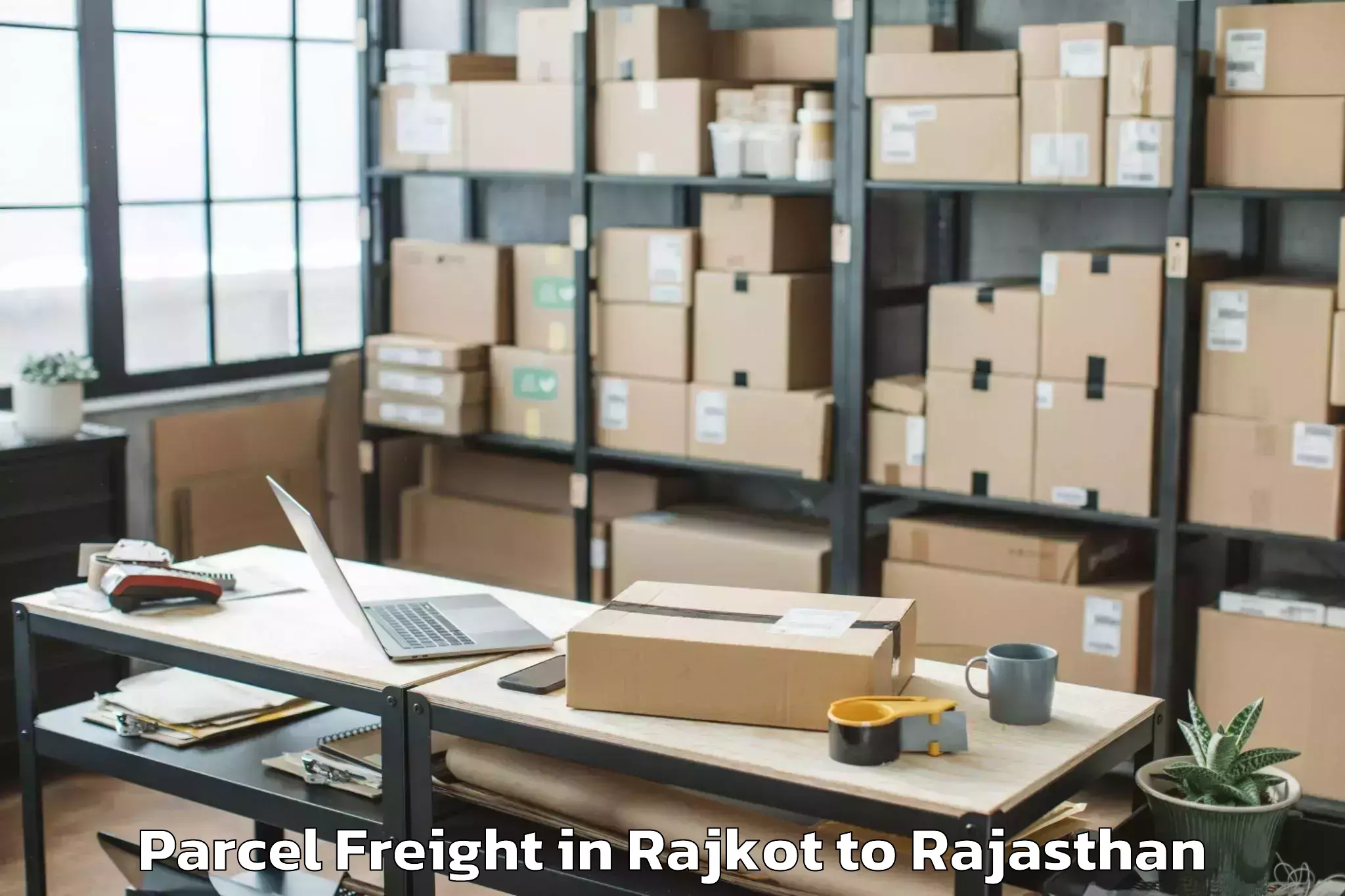 Efficient Rajkot to Kota Parcel Freight